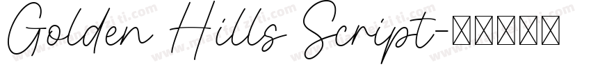Golden Hills Script字体转换
